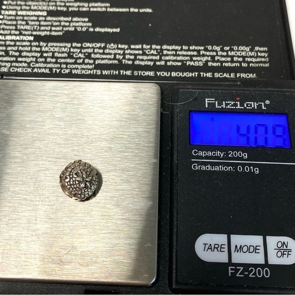 925 OBX Sterling Silver Sand Dollar Bead European Style 4.09g - Picture 7 of 8